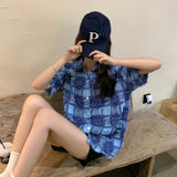 Fashion Small Crowd Tassel Plaid Shirt