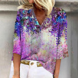 Spring And Summer New Pullover Loose Tie-dye Print T-shirt Top