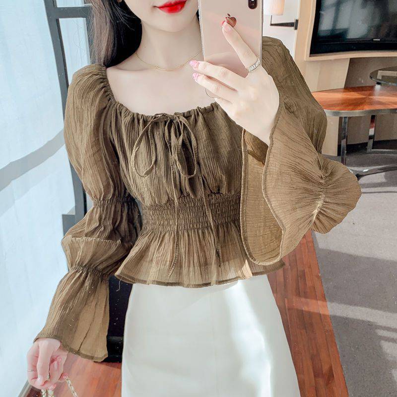 Small Pleated Shoulder Flare Sleeve Is Thin