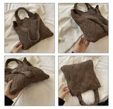 Japanese And Korean Literary Wool Knitted Bags For Women