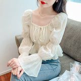 Small Pleated Shoulder Flare Sleeve Is Thin